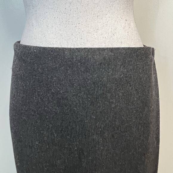 Brooks Brothers 346 Skirt Women's Size 14 Gray Wool Faux Wrap A-Line Knee-Length - Picture 3 of 6